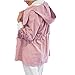 Taiduosheng Women's Warm Plus Size Hooded Long Adjust Ribbon Trench Outwear Windbreaker