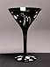 Personalitini - Monogram Black Polka Dot Martini Glass - M
