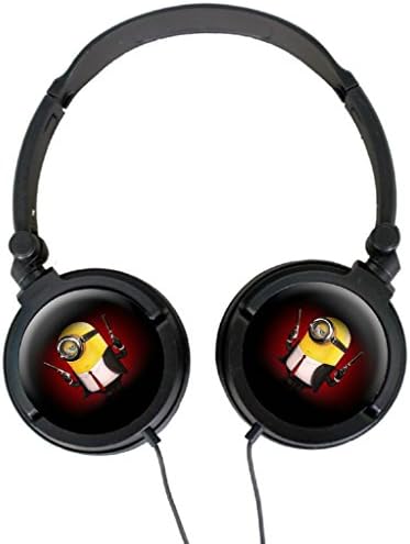 Adjustable Stereo Corded Binaural Headset hitman minion cartoon Custom Headphone
