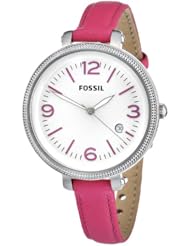 Fossil Heather Three Hand Leather Watch - Pink Es3277