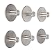 Angelbubbles Adhesive Hooks 6pcs/Pack 3M Sticker + Full 304 Stainless Steel Hanger & Base (304 Stainless Steel)