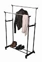 Double Adjustable Height Clothes Rail with Shoe Shelf Storage Furniture