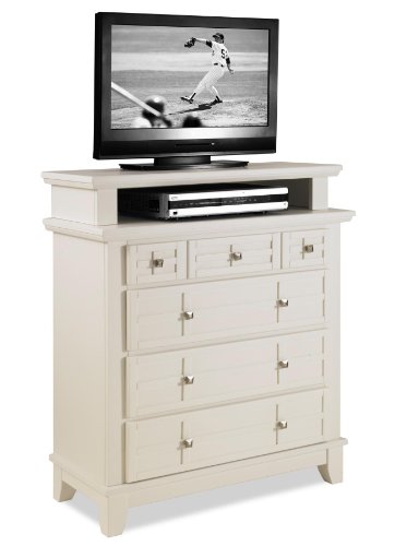 Home Styles 5182-041 Arts and Crafts TV Media Chest, White On Sale