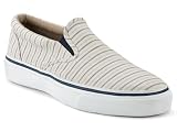 Sperry Men's Striper Slip-on Shoes White/Brown Stripe