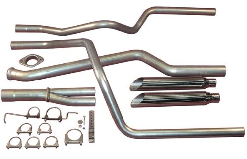 Heartthrob Deep Tone Exhaust KitAluminizedCat-Back dual w/painted blunt cut tips, split rear exitChevroletC/K Pickup 15001988 to 19934.3L, 5.0L - all - for vehicles w/2-1/2" slip-fit exhaust after converter