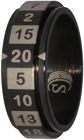 Dice Ring - Black, Size 7 (d20)