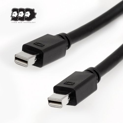 High Speed Mini Displayport Male to Mini Displayport Male Cable (6.6 Feet / 2 Meter) Supporting High-definition Video and Audio - By 3Man Tech