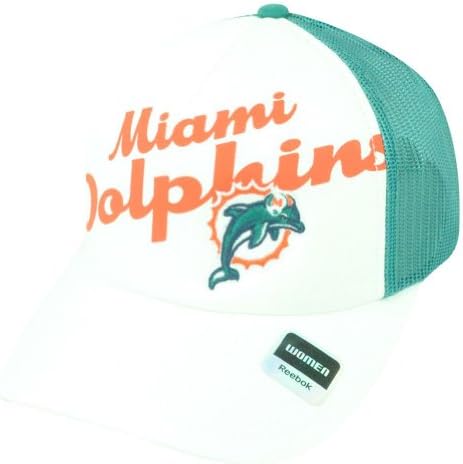 NFL Miami Dolphins Reebok Women's Trucker Snap Back Green Mesh Cap Hat DH1610
