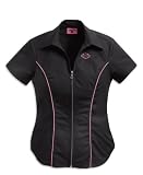 Harley-Davidson®Women's Pink Label Zip-Front Woven Shirt 99190-11vw