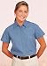Ladies Short Sleeve Value Denim Shirt (up to size 2X)