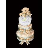 Seventh Generation Eco-baby Babyshower Diaper Cake-Baby Boy Organic Gifts Inside