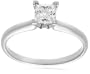 10k White or Yellow Gold Princess Cut Solitaire Diamond Engagement Ring (3/4 ct, J-K Color, I2-I3 Clarity)