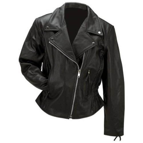 Solid Genuine Buffalo Leather Ladies' Jacket (Pick a Size=XX Large)