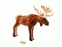 Wooden 3-D Puzzle - Moose with Aspen Branch Inside, Walnut