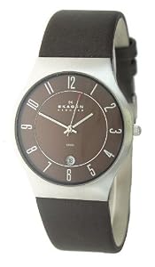 Skagen Smooth Brown Strap Mens Steel Watch 233XXLSLD