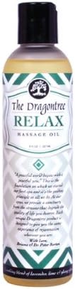 Dragontree Relax Massage Oil - Aromatherapy Oil for Stress Relief - Perfect for Relaxing Massage - Essential Oils in a Natural Base Oil - No Additives or Chemicals - Happiness Guaranteed