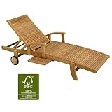 Royalcraft Sienna Hardwood Garden Furniture Sunlounger - FREE* DELIVERY