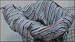 3 N 1 Shopping Cart & High Chair Cover - Chocolate and Blue Stripe - Cuter Than A Ducks Butt