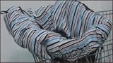 3 N 1 Shopping Cart & High Chair Cover - Chocolate and Blue Stripe - Cuter Than A Ducks Butt