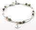 Hand Made delicate Silver Bracelet set with Indian agate semi precious stones