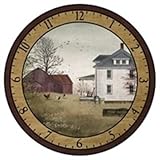 IMAGE OF Clock - Billy Jacobs Spring Fever LG - Primitive, Country Rustic Art
