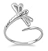 Sterling Silver Women's Simple Dragonfly Ring Classic 925 Band 19mm Sizes 3-13 HOLIDAY DEALS 2016