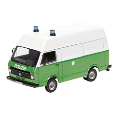 Dickie-Schuco 452587500 - Schuco - VW LT Polizei 1:87 Kastenwagen mit Hochdach und Blaulicht, gr�n-wei�, Windowbox