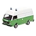 Dickie-Schuco 452587500 - Schuco - VW LT Polizei 1:87 Kastenwagen mit Hochdach und Blaulicht, gr�n-wei�, Windowbox