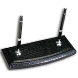 Black Crocodile Embossed Leather Pen Stand