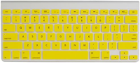 Luoful - Solid Series US Layout Keyboard Cover Silicone Skin for MacBook Pro 13" 15"17" (with or w/out Retina Display) iMac and MacBook Air 13" and iMac Wireless Keyboard - Yellow