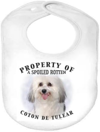 Coton de Tulear Property100% Polyester Fleece Infant Baby Bib