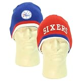 Philadelphia 76ers Reversible 2-Stripe Winter Knit Hat - Blue / Red