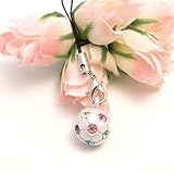 Multi Soccer Ball Cell Phone Charm Strap Cubic Stone