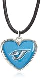 MLB Toronto Blue Jays Crystal Heart Reversible Necklace
