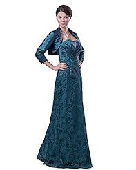 Strapless Floor Length Lace Mother-of-the-Bride Dress 