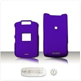 PCMICROSTORE Brand AT&T Cingular Motorola MOTORAZR Razr V3xx Snap-On Purple Rubberized Texture Crystal Case Cover with Removable Belt Clip