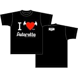アスタロッテのおもちゃ アイラブ柄Tシャツ ブラック M
