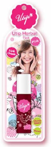 Utaitip Utip Herbal Tint Lip &amp; Cheek Natural Pink Color [Get Free Tomato Facial Mask + Free Gift : Preaw Coffee Instant Glutathione 3 in 1 Powder Sugar Free.help You to Firming and Whitening Skin. Aromatic Delicious Flavors Mellow. No Sugar, Energy Is Only 60 Kcal/sachets.]