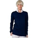 W O INDIGO COTTON CREW SWEATER at Swell