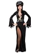 Sexy Elvira Black Gothic Dress Halloween Costume Long Gown Vampire Halloween Costume