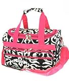 Small 13" Pink Damask Duffle Bag Travel Carry On