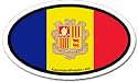 Andorra Flag Car Bumper Sticker Decal Oval