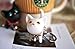 White PVC Cute Cat Key Chain Kitten Key Ring Bag Ornament Nice Gift