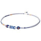 MLB Phiten New York Mets White-Royal Blue Nylon X30 Titanium Necklace