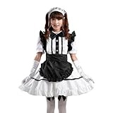 TOMSUIT Lovely Lolita Palace maid Adult Halloween Costumes, L