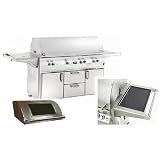 Fire Magic Gas Grills Echelon E1060s Natural Gas Grill W/ Solar Panel, One Infrared Burner, Single Side Burner & Magic View Window On Cart