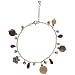 EXP Handmade Grey Freshwater Pearl, Red Garnet & Carnelian Charm Bracelet w/ Sterling Silver Flower