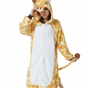 Ferrand Kigurumi Pajamas Unisex Adult Cosplay Costume Animal Pyjamas Giraffe Yellow S