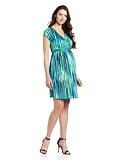 Three Seasons Maternity Womens Surplice Stripe Dress