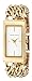 Anne Klein Women's AK/1668GBST Rectangular Gold-Tone Double Chain Dress Watch and Bracelet Set